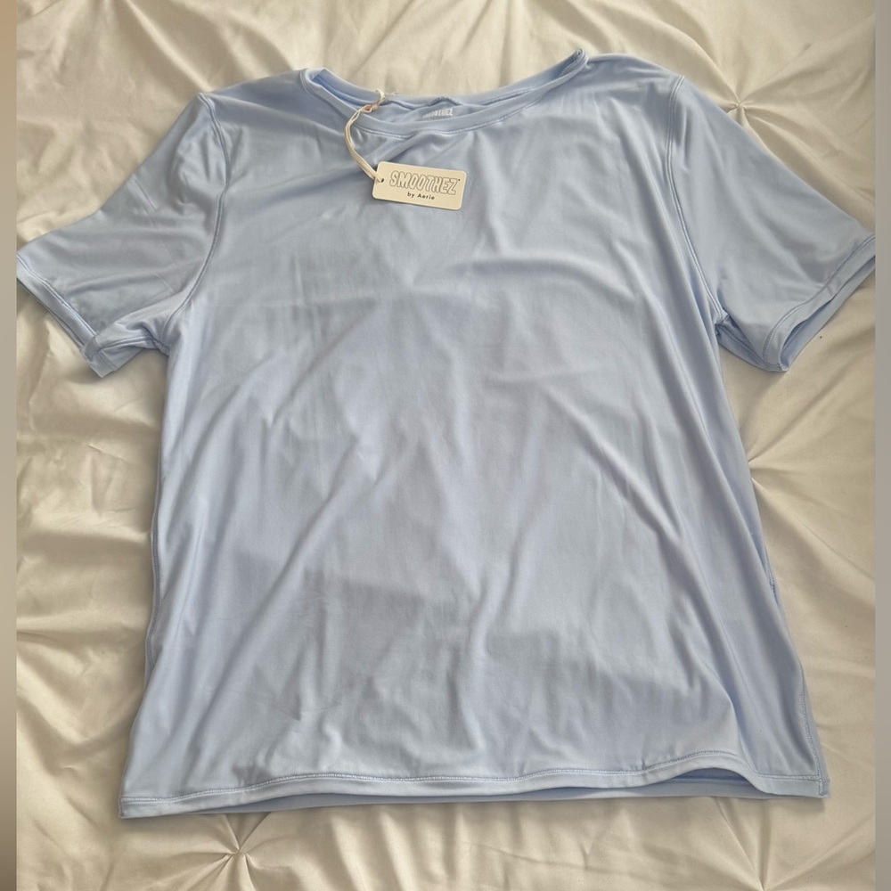 Athleta Soft Sky Blue Short Sleeve Tee - Size XL